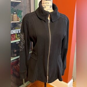 Women's Black Zip-Up Jacket